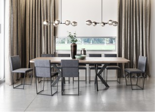 Duży stół rozkładany 200-280 cm industrialny w stylu loft do salonu OSLO PM