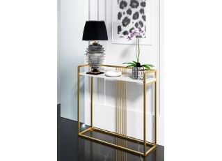 Konsola złota metalowa Glamour 100 cm PM