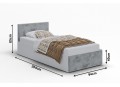 Łóżko jednoosobowe z panelem tapicerowanym 90 cm AVI